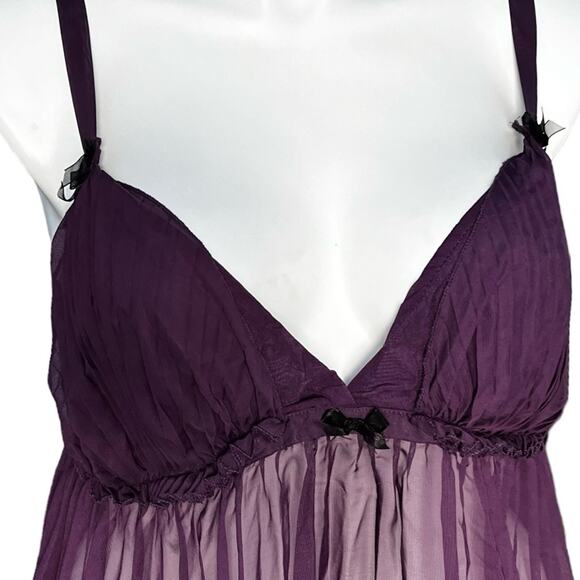 NWT Dreamgirl plum plus size sheer negligee size 3X 4X - Picture 3 of 9